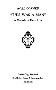 "This was a man" : $b A comedy in three acts