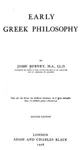 Early Greek philosophy