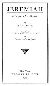 Cover of Jeremiah: A Drama in Nine Scenes