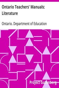 Cover of Ontario Teachers' Manuals: Literature