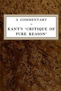 A Commentary to Kant's 'Critique of Pure Reason'