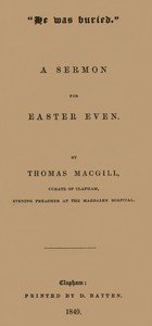 "He was buried." A Sermon for Easter Even