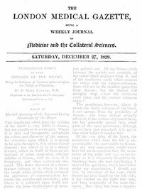 The London Medical Gazette; December 27, 1828: Being a Weekly Journal of Medicine and the Collateral Sciences
