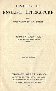 History of English Literature from "Beowulf" to Swinburne