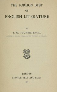 The foreign debt of English literature