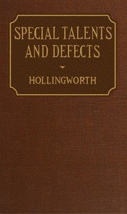 Cover of Special talents and defects : $b Their significance for education