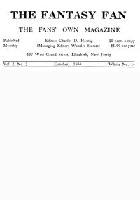 The Fantasy Fan, Volume 2, Number 2, October 1934: The Fan's Own Magazine