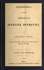 Suggestions for the Prevention of Juvenile Depravity
