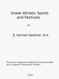 Greek Athletic Sports and Festivals