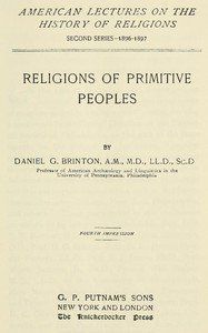 Religions of Primitive Peoples