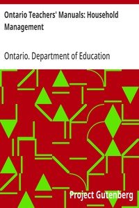 Cover of Ontario Teachers' Manuals: Household Management