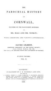 The Parochial History of Cornwall, Volume 2 (of 4)