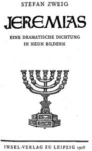 Cover of Jeremias: Eine dramatische Dichtung in neun Bildern