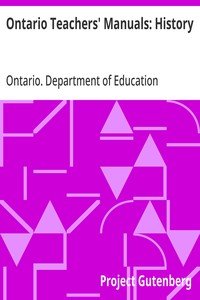 Cover of Ontario Teachers' Manuals: History