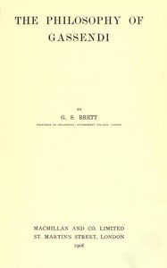 The philosophy of Gassendi